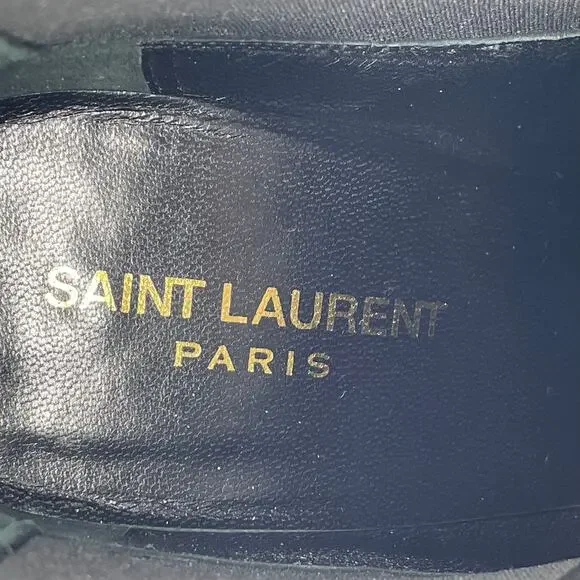 Saint Laurent Calfskin Classic Paris Ela 110 Ankle Boots - Black - 38.5 - Picture 9 of 16
